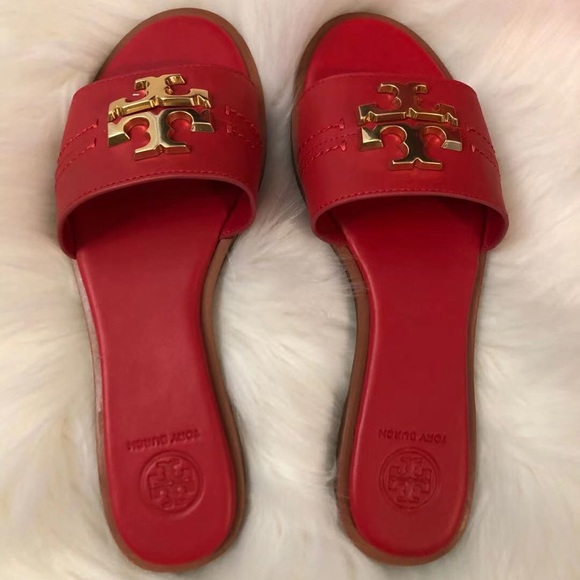 Tory Burch Everly Calf Leather Slide Sandal - Picture 3 of 6